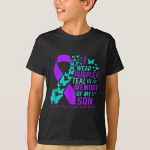 Camiseta Eu Visto Roxo E Teal Para O Meu Filho Suicida Prev
