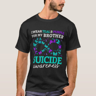 Camiseta Eu Visto Roxo E Teal Para O Meu Irmão Suicídio Ant