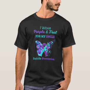 Camiseta Eu Visto Roxo E Teal Para O Meu Tio Suicídio Preve