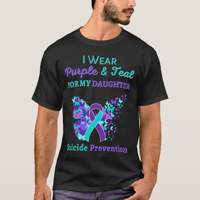 Camiseta Eu Visto Roxo E Teto Pela Minha Filha Suicida Ante (Frente)