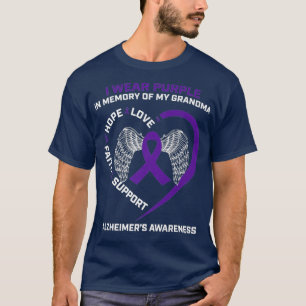 Camiseta Eu Visto Roxo Em Memória Da Minha Avó Alzheimers