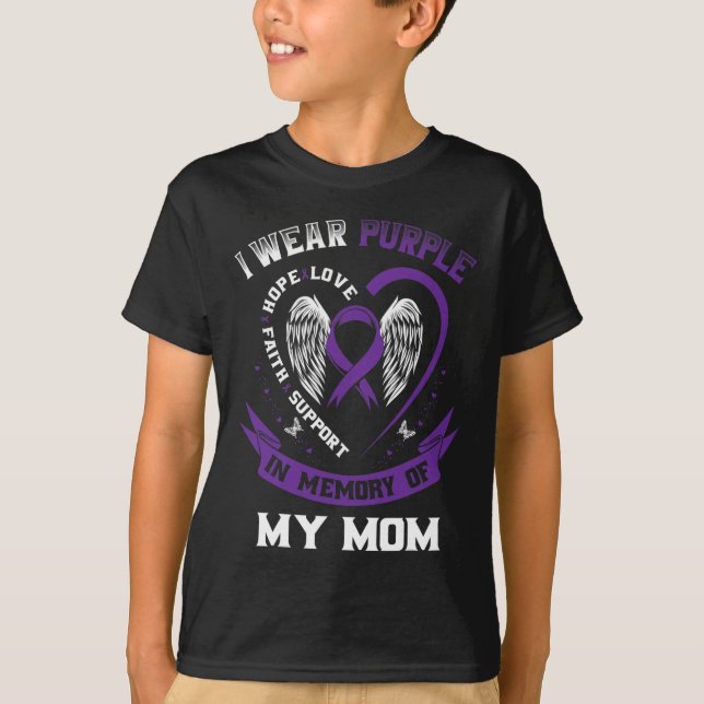 Camiseta Eu Visto Roxo Em Memória Da Minha Mãe Epilepsia Aw (Frente)