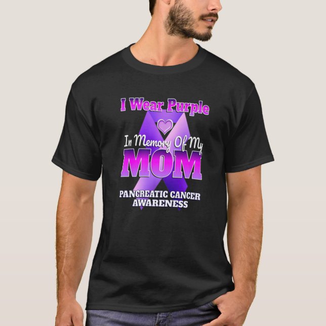 Camiseta Eu Visto Roxo Em Memória Da Minha Mãe, O Cance Pan (Frente)