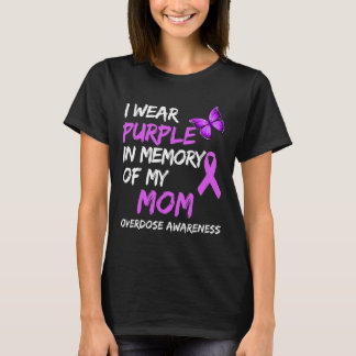 Camiseta Eu Visto Roxo Em Memória Da Minha Mãe Sobredosagem