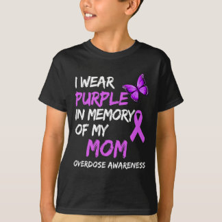 Camiseta Eu Visto Roxo Em Memória Da Minha Mãe Sobredosagem