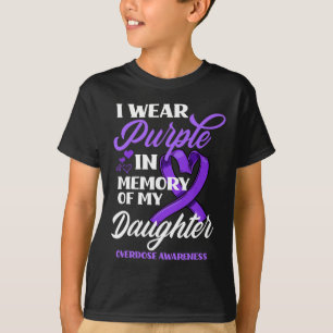 Camiseta Eu Visto Roxo Em Memória Da Minha Sobredosagem Fil
