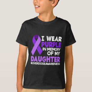 Camiseta Eu Visto Roxo Em Memória Da Minha Sobredosagem Fil