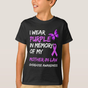 Camiseta Eu Visto Roxo Em Memória Da Minha Sobreposição De