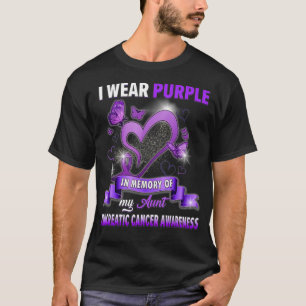 Camiseta Eu Visto Roxo Em Memória Da Minha Tia Pancreática