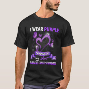 Camiseta Eu Visto Roxo Em Memória Da Minha Tia Pancreática