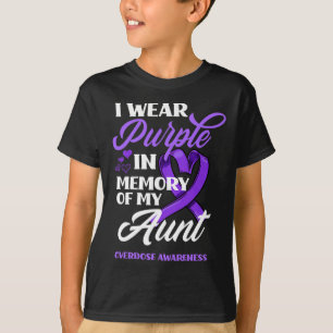 Camiseta Eu Visto Roxo Em Memória Da Minha Tia Sobredosagem