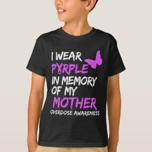 Camiseta Eu Visto Roxo Em Memória Da Sobredosagem Da Minha