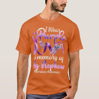 Camiseta Eu Visto Roxo Em Memória Da Sobredosagem Do Meu So