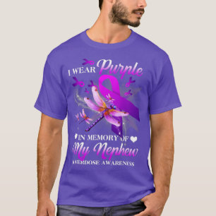 Camiseta Eu Visto Roxo Em Memória Da Sobredosagem Do Meu So