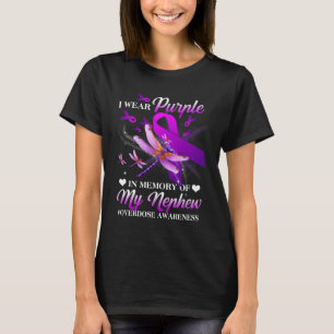Camiseta Eu Visto Roxo Em Memória Da Sobredosagem Do Meu So