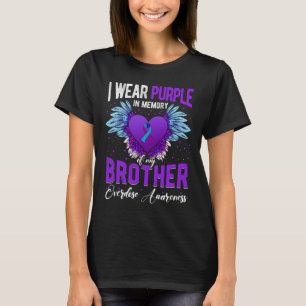 Camiseta Eu Visto Roxo Em Memória De Minha Sobredosagem Irm