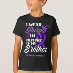 Camiseta Eu Visto Roxo Em Memória De Minha Sobredosagem Irm