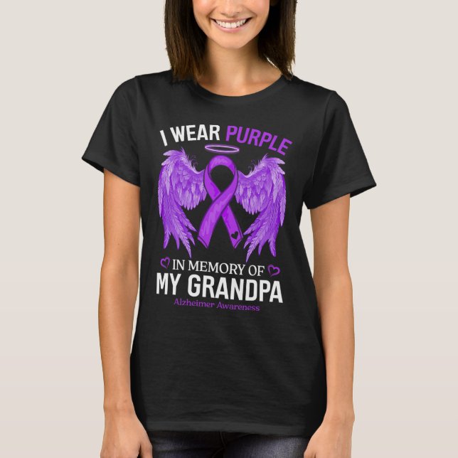 Camiseta Eu Visto Roxo Em Memória Do Avô Heimerheimer (Frente)