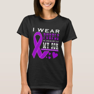 Camiseta Eu Visto Roxo Em Memória Do Meu Filho - Com Conhec