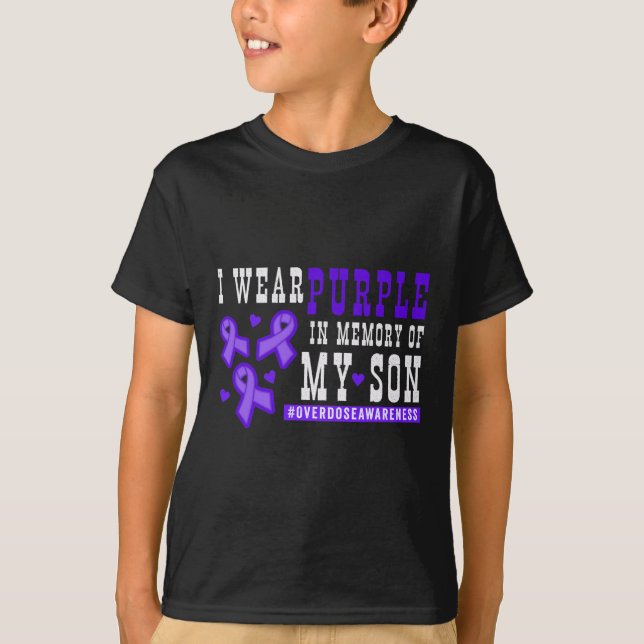 Camiseta Eu Visto Roxo Em Memória Do Meu Filho - Com Conhec (Frente)