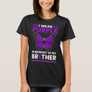 Camiseta Eu Visto Roxo Em Memória Do Meu Filho. Sobredosage