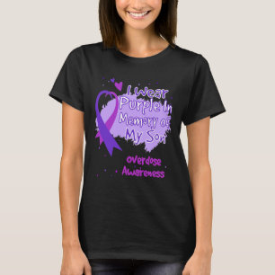 Camiseta Eu Visto Roxo Em Memória Do Meu Filho Sobredosagem