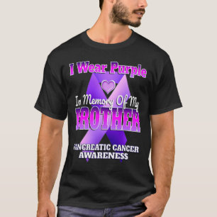 Camiseta Eu Visto Roxo Em Memória Do Meu Irmão Pancreático 