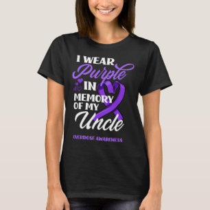 Camiseta Eu Visto Roxo Em Memória Do Meu Tio Sobredosagem