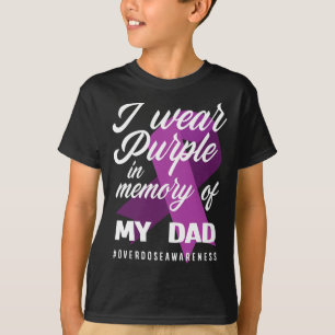 Camiseta Eu Visto Roxo Na Memória Para A Sobredosagem Do Me