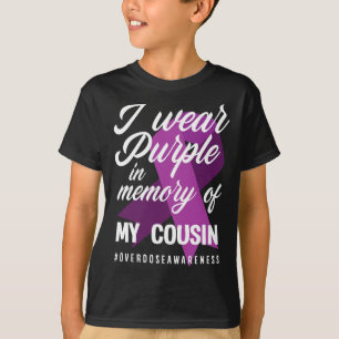 Camiseta Eu Visto Roxo Na Memória Para A Sobredosagem Do Me