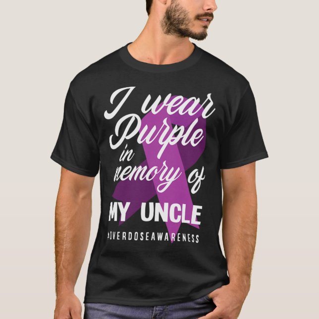 Camiseta Eu Visto Roxo Na Memória Para Minha Sobredosagem D (Frente)