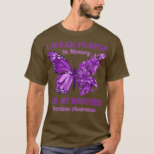 Camiseta Eu Visto Roxo Na Memória Para Minha Sobredosagem I