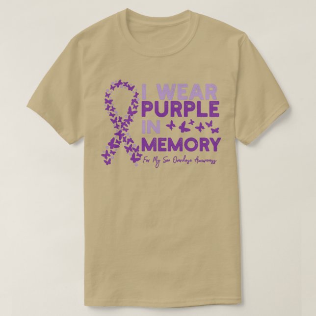 Camiseta Eu Visto Roxo Na Memória Para O Meu Filho Sobredos (Frente do Design)