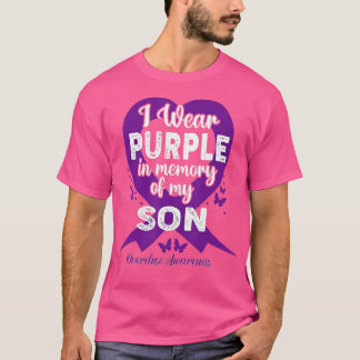 Camiseta Eu Visto Roxo Na Memória Para O Meu Filho Sobredos