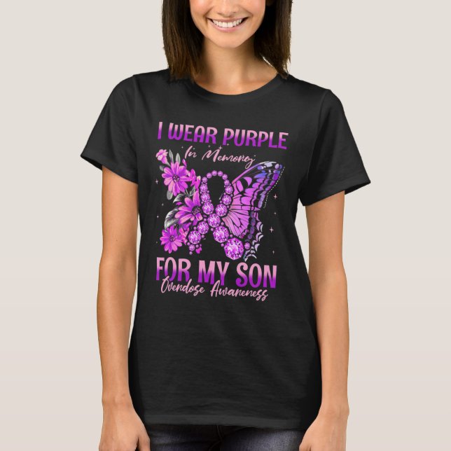 Camiseta Eu Visto Roxo Na Memória Para O Meu Filho Sobredos (Frente)