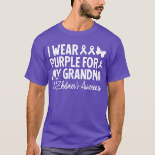Camiseta Eu Visto Roxo para a consciência da minha avó Alzh
