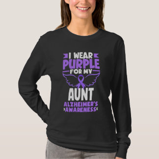 Camiseta Eu Visto Roxo para a consciência da minha tia Alzh