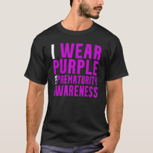 Camiseta Eu Visto Roxo Para A Consciência Da Pré-maturidade