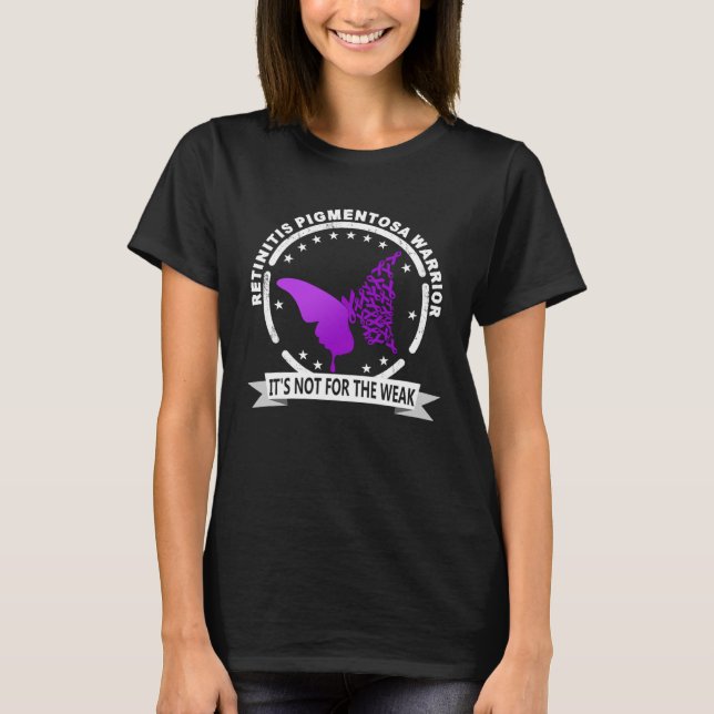 Camiseta Eu Visto Roxo Para A Consciência Da Retinite Pigme (Frente)