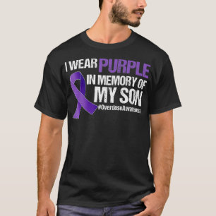 Camiseta Eu Visto Roxo Para A Consciência Da Sobredosagem D