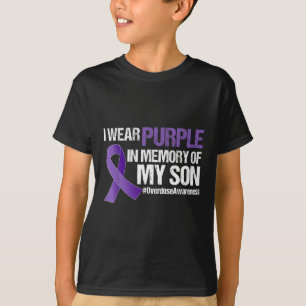 Camiseta Eu Visto Roxo Para A Consciência Da Sobredosagem D