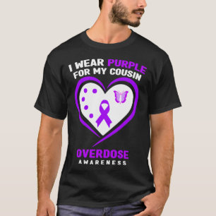 Camiseta Eu Visto Roxo Para A Consciência Da Sobredosagem D