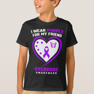 Camiseta Eu Visto Roxo Para A Consciência Da Sobredosagem D