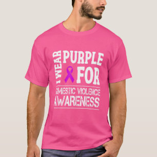 Camiseta Eu Visto Roxo Para A Consciência Da Violência Domé