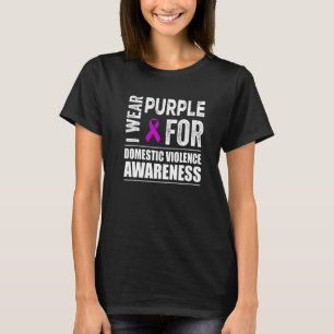 Camiseta Eu Visto Roxo Para A Consciência Da Violência Domé