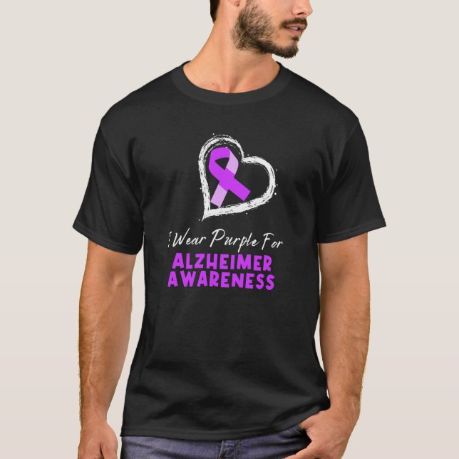 Camiseta Eu Visto Roxo Para A Consciência Do Alzheimer (Frente)