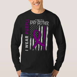 Camiseta Eu Visto Roxo Para A Consciência Do Meu Irmão Bebê