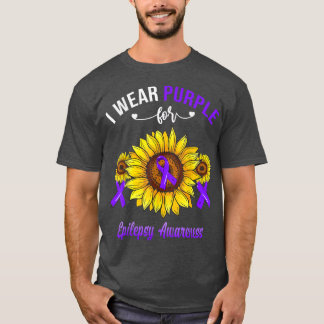 Camiseta Eu Visto Roxo Para A Consciência Epiléptica Girass