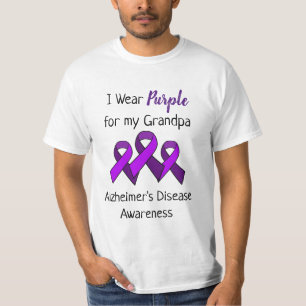 Camiseta Eu Visto Roxo para a Doença de Alzheimer do meu av