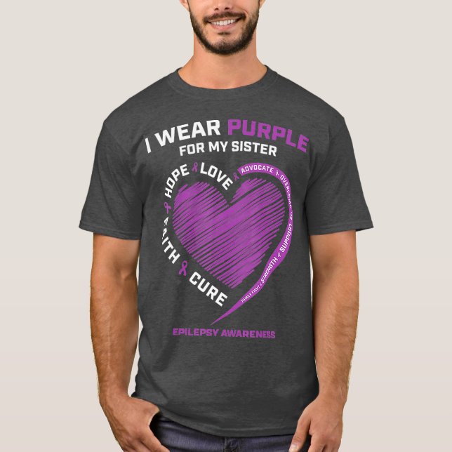 Camiseta Eu Visto Roxo Para A Minha Consciência Da Epilepsi (Frente)
